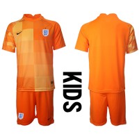 England Målmand Udebane Trøje Børn VM 2022 Kortærmet (+ Korte bukser)